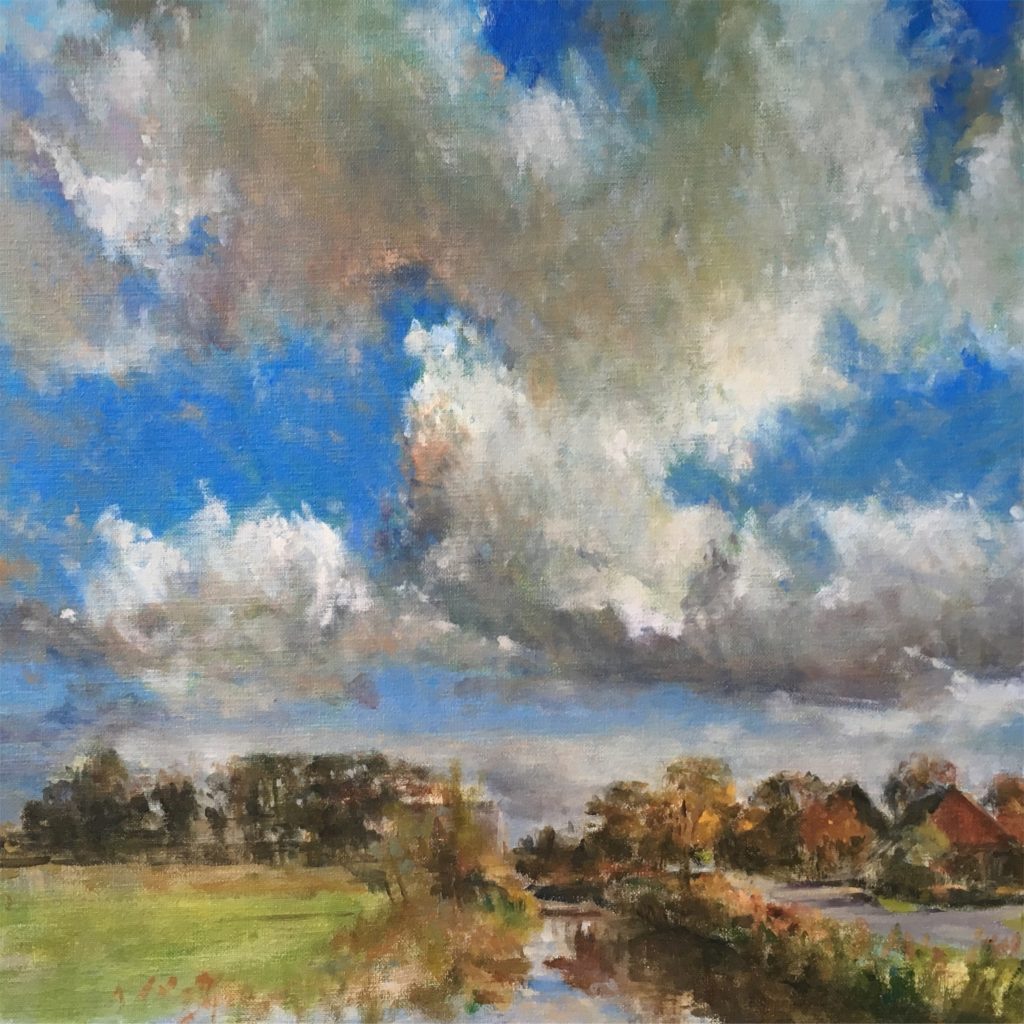 Wolken olieverf/doek 60 x 55 cm € 1.700,-