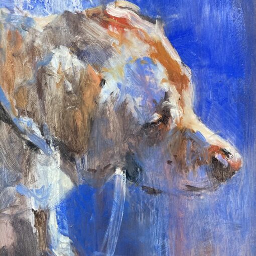 'Hond' | olieverf : paneel | 14 x 20 cm | € 850,-