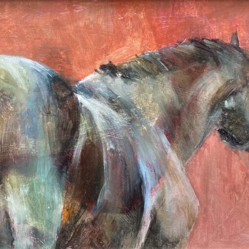 'Paard' |olieverf : paneel | 14 x 22 cm | € 650,-