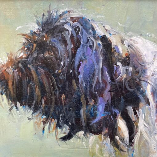 'Portret hond' | olieverf : paneel | 17 x 20 cm | € 950,-