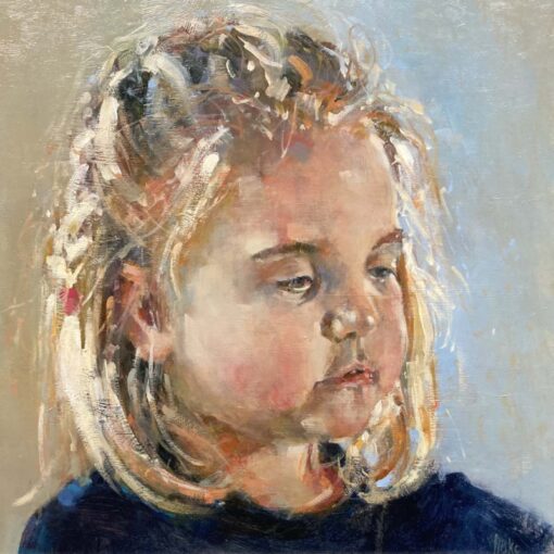 Meisje, olieverf / doek, 36 x 35 cm. € 1.800